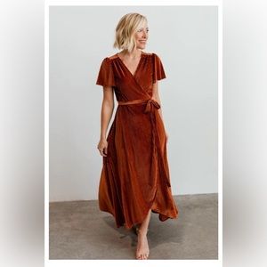 Baltic Born “Andi” Velvet Wrap Dress